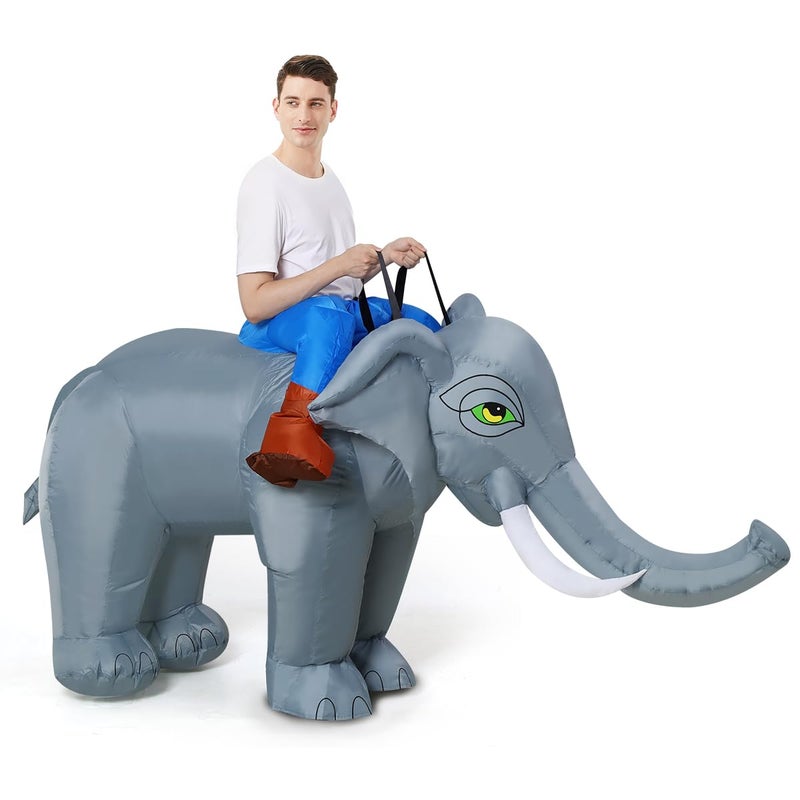 GOOSH Inflatable Elephant Costume for Women Men Circus Inflatable Costume Funny Blow up Costume for Halloween Party Cosplay - Image 4